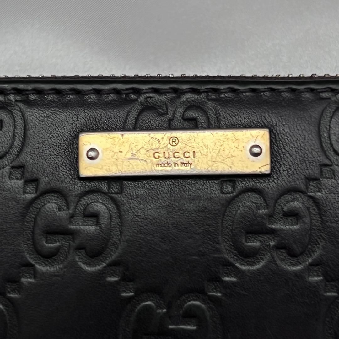 ◇美品◇グッチ　シマレザー　ロゴプレート　長財布　ダークブラウン　212724 ◇美品◇グッチ シマレザー ロゴプレート 長財布 ダークブラウン