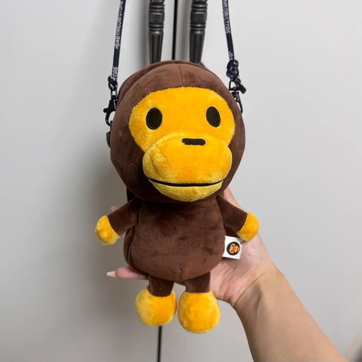A BATHING APE ベイビー マイロ ウール バッグ ブラウン