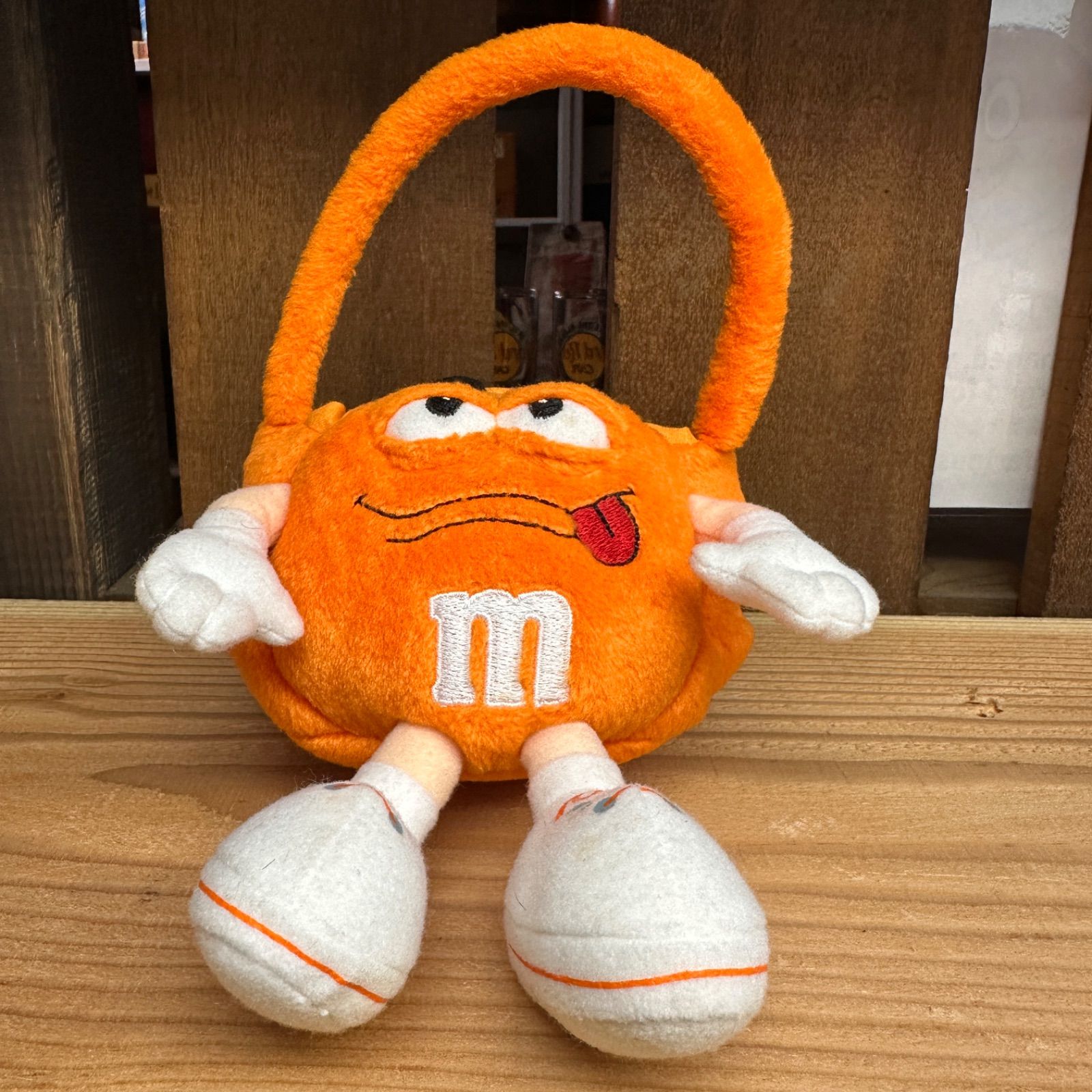 2003 ギャラリー社製 m&m's MINIs ぬいぐるみ ミニバスケット オレンジ