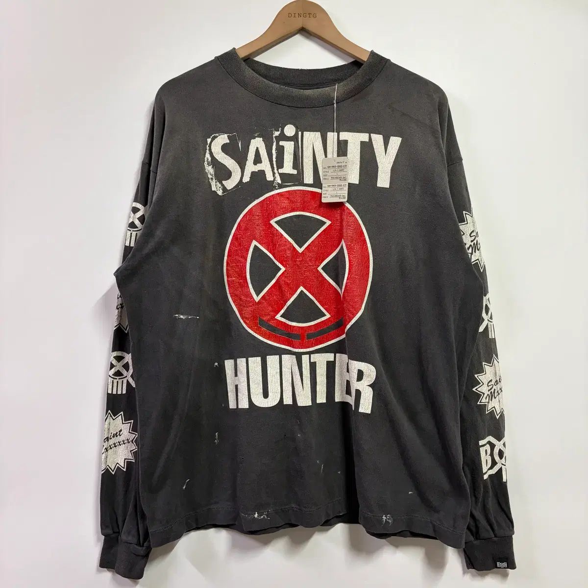 L SAINT MICHAEL(セント マイケル) x BOUNTY HUNTER(バウンティハンター) 26ss SAINTY HUNTER(セインティハンター) ロングスリーブ Tシャツ