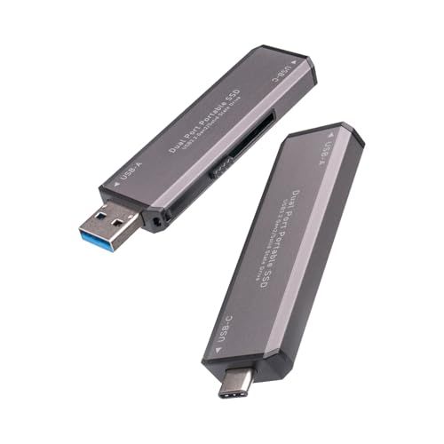 ロジテックダイレクト SSD 外付け 500GB 高速 R:1000MB/s type-C type-A 両対応 テレビ録画 TV USB-C typeC USB3.2 Gen2 PS5 Pro PS4 対応 ポータブル スティック USBメモリサイズ L★m