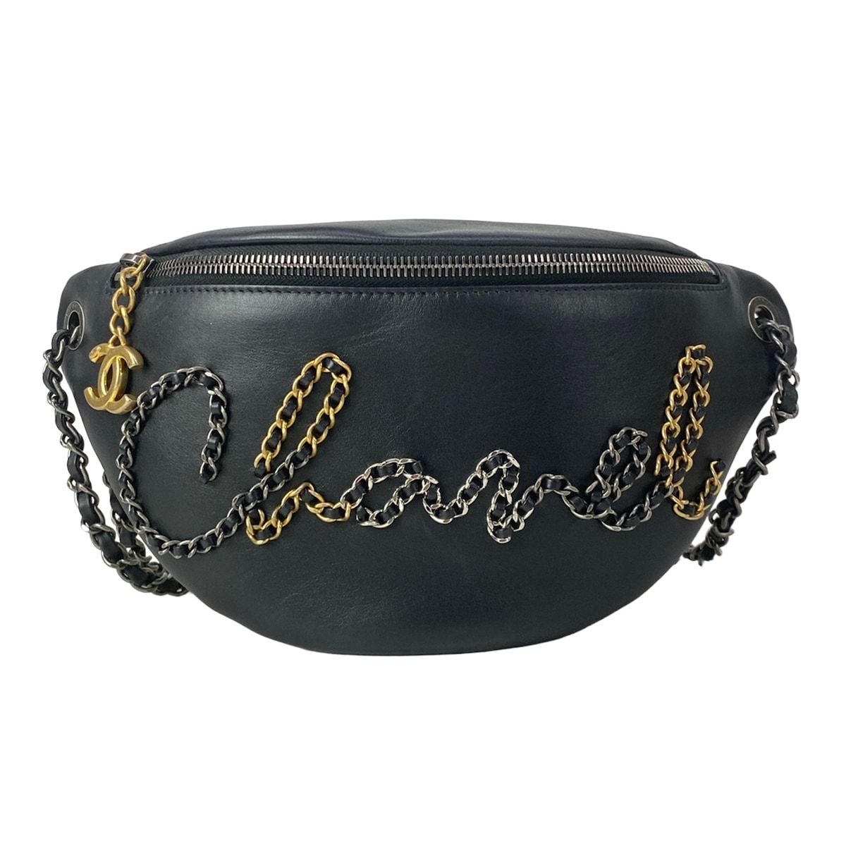 CHANEL(シャネル) ウエストポーチ マトラッセ AS1783 黒 シルバー金具/マットシルバー金具/マットゴールド金具 ラムスキン 182,000円
