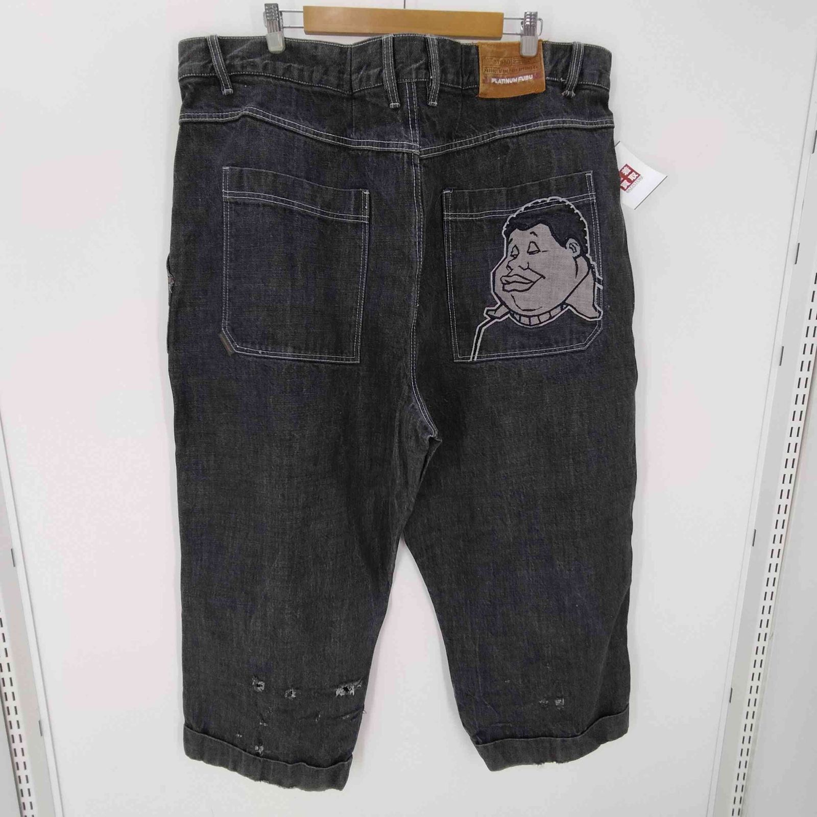 Platinum FUBU 黒デニム00s プラティナムフブ platinum fubu 90-00S OLD バック デザイン バギー