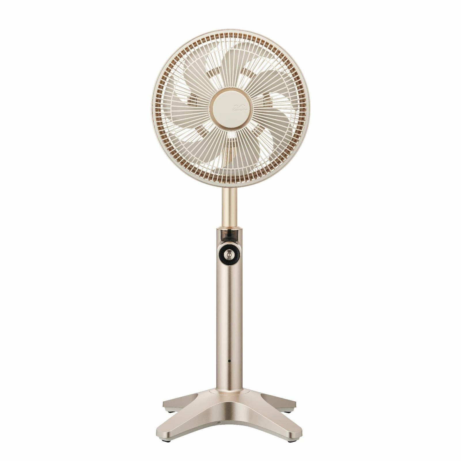 Kamomefan +c lite（カモメファン プラスシーライト）扇風機 サーキュレーター 兼用 25cm DCモーター 静音 軽量2.2kg リモコン付き 左右首振り 風量無段階 シャンパンゴールド K-F25AYCGD ドウシシャ