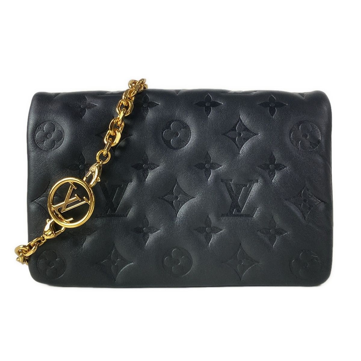 LOUIS VUITTON(ルイヴィトン) ショルダーバッグ クッサン ポシェットクッサン M80742 ノワール レザー