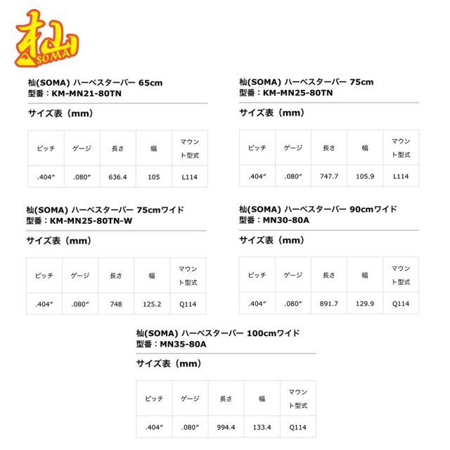 和光 WAKO 杣ハーベスター 65cm KM-MN21-80TN ガイドバー チェンソー ノコギリ 先端交換式 林業 伐採 剪定 枝打ち
