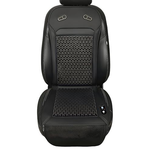 MAXWIN シートクーラー 車 クールシート ハニカム構造 ゲルクッション 送風 ファン付き 24V トラック 12V クッション 運転席 蒸れない 腰痛対策 シートクッション 座布団 長距離運転 暑さ対策 ブラック K-SHE15B
