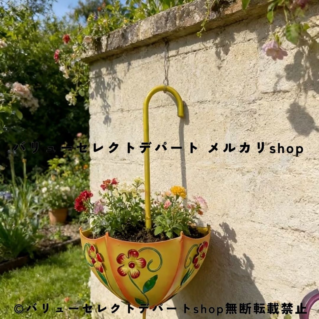 アンティーク　ハンギング　アイアン鉢　壁掛け　花瓶　バスケット　ガーデンウォール 壁掛けプランター アイアン製 傘型 ウォールプランター 壁掛け植木鉢