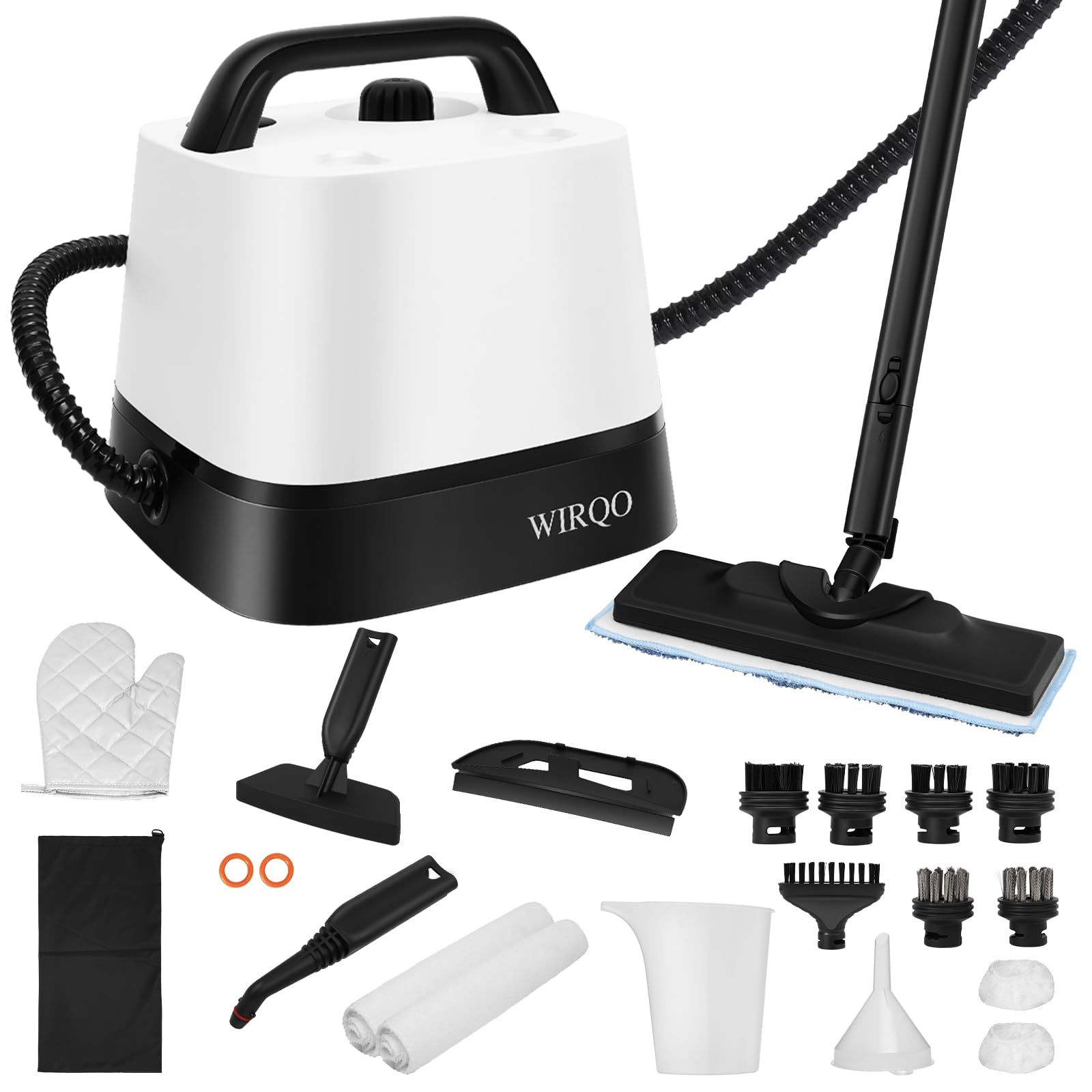 【スチームクリーナー】steam cleaner 24個のアタッチメント付き 多目的スチームモップ 150℃高温スチーム洗浄機 1.5Lタンク カーペット 布団 フローリング 掃除 車 床 絨毯 お風呂 水垢 油汚れ ソファー マットレス 畳 窓 5メート★m
