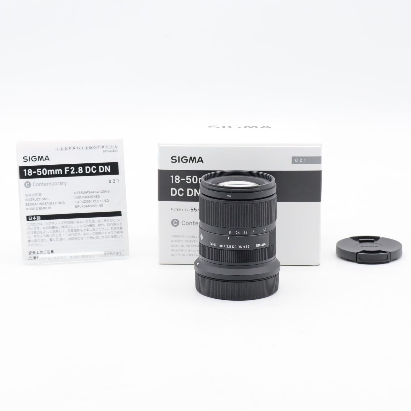 SIGMA 18-50mm F2.8 DC DN Contemporary キヤノンRF用｜APS-C対応 標準ズームレンズ｜大口径F2.8通し・軽量コンパクト【中古】