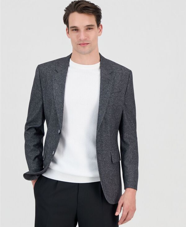 ヒューゴボス メンズ アウター ジャケット・ブルゾン コート Hugo Boss Mens ModernFit Sport Coat Open Grey グレー