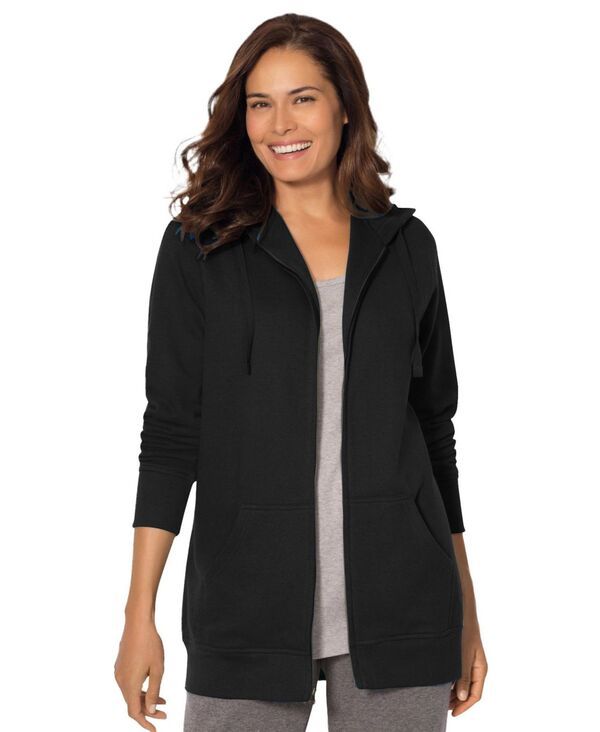 ウーマン ウィズイン レディース アウター パーカー・スウェット プラスサイズ フリース パーカー Woman Within Plus Size Within Better Fleece ZipFro