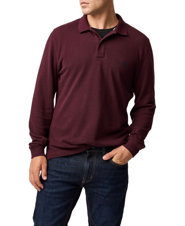 ロッドアンドグン メンズ トップス ポロシャツ スリムフィット シャツ Rodd Gunn Mens The Gunn Long Sleeve Slim Fit Polo Shirt Black Fi
