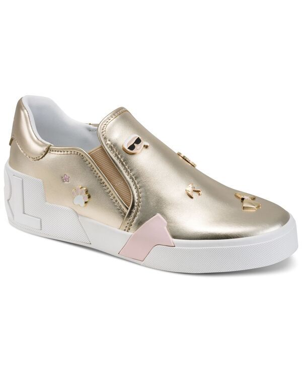 カール ラガーフェルド レディース シューズ スニーカー KARLAGERFELD PARIS Womens Maude SlipOn Sneakers White Gold ホワイト