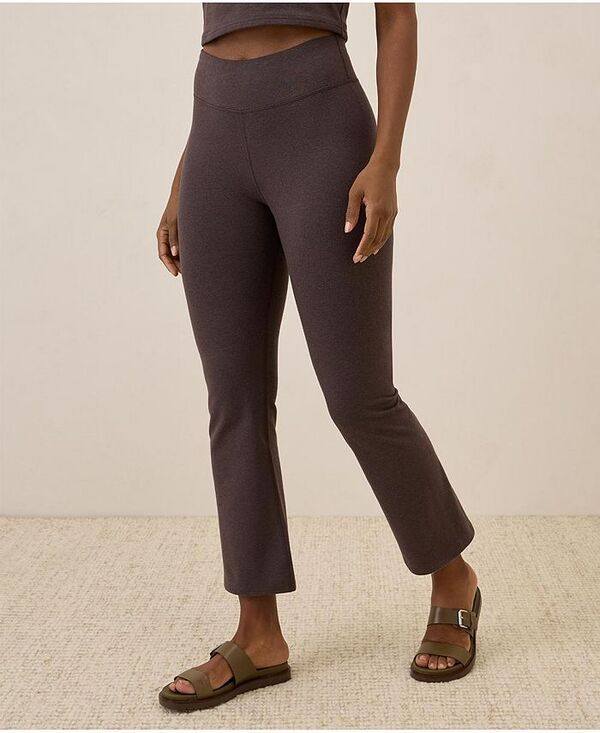 パクト レディース ボトムス レギンス ブーツカット コットン クロップド ブーツ Pact Women Cotton On the GoTo Cropped Bootcut Legging Choc
