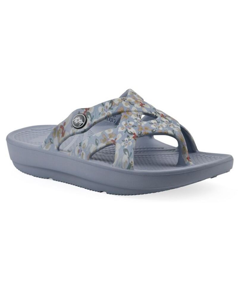 ホワイトマウンテン レディース シューズ サンダル White Mountain Womens Rip Round Toe Flat Sandals Light Blue Floral Print ブ 11,825円
