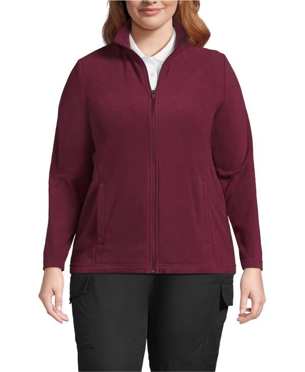 ランズエンド レディース アウター ジャケット・ブルゾン プラスサイズ フリース Lands End Womens Plusize Thermacheck 100 Fleece Jacket Burg