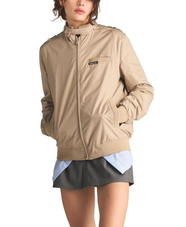 メンバーズオンリー レディース アウター ジャケット・ブルゾン スリムフィット Members Only Womens Classiconic Racer Jacket Slim Fit Khaki