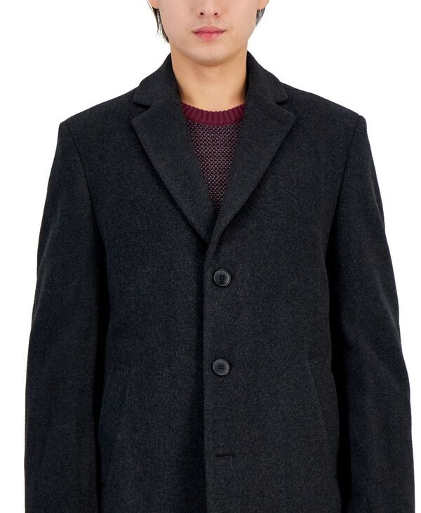 カルバンクライン メンズ アウター ジャケット・ブルゾン スリムフィット ウール コート Calvin Klein Mens Prosper WoolBlend Slim Fit Overcoat D