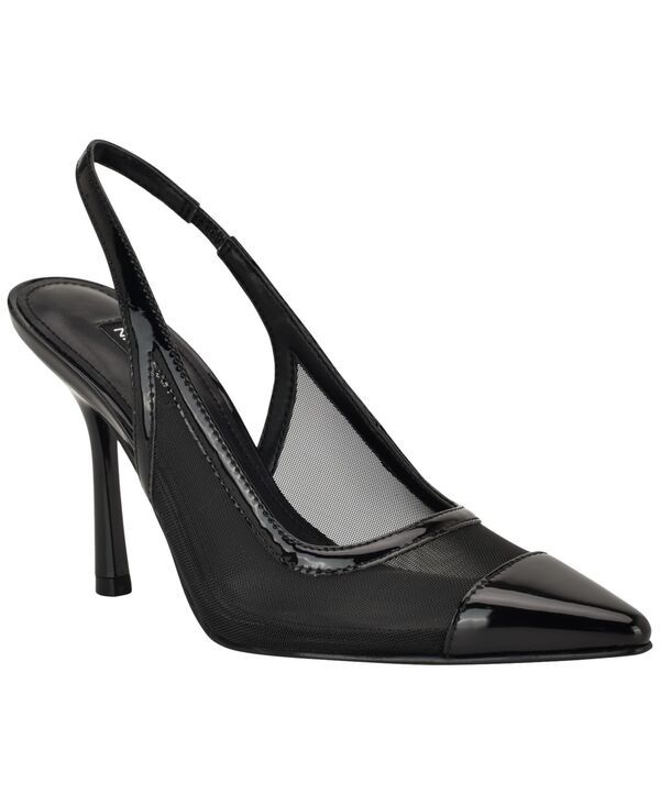 ナインウェスト レディース シューズ パンプス メッシュ Nine West Womens Jermain Mesh Slingback Stiletto Pumps Black Mesh ブラック