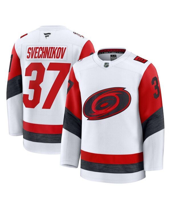 ファナティクス メンズ トップス シャツ ジャージー Fanatics Mens Andrei Svechnikov White Carolina Hurricanes Away Premium Je