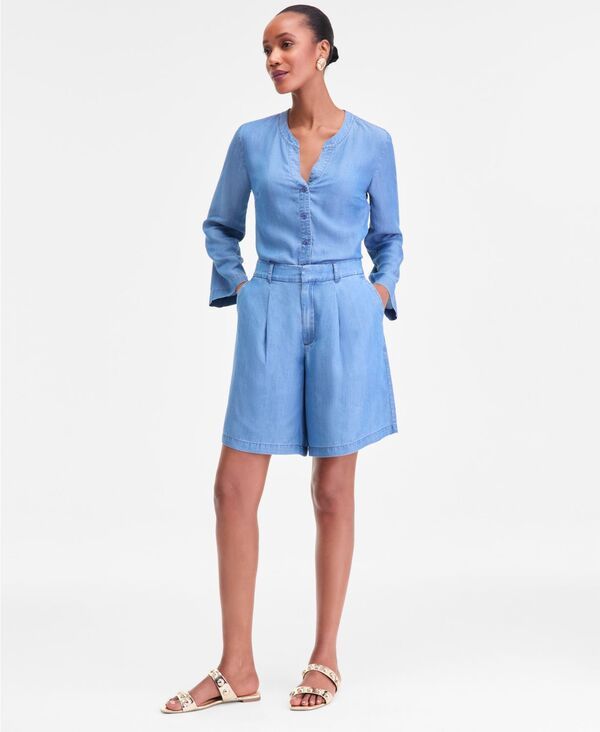 アイエヌシー インターナショナル コンセプト レディース ボトムス カジュアルパンツ プリーツ ショートパンツ INC International Concepts Womens HighRise P