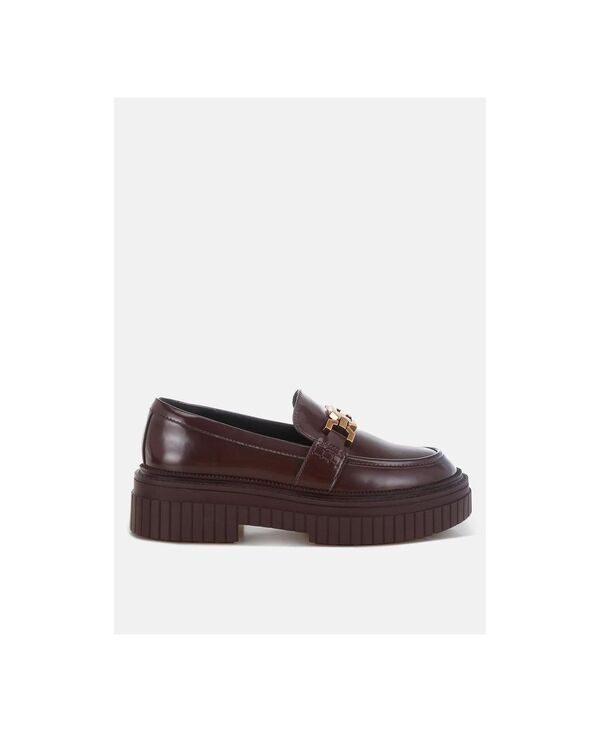 ロンドンラグ レディース シューズ パンプス ローファー London Rag Womens Grosbeak Horsebit Chunky Loafers Brown ブラウン