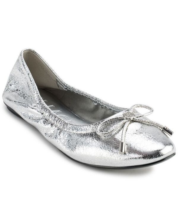 カール ラガーフェルド レディース シューズ パンプス KARL LAGERFELD PARIS Womens Velma Almond Toe Ballet Flats Silver シルバー