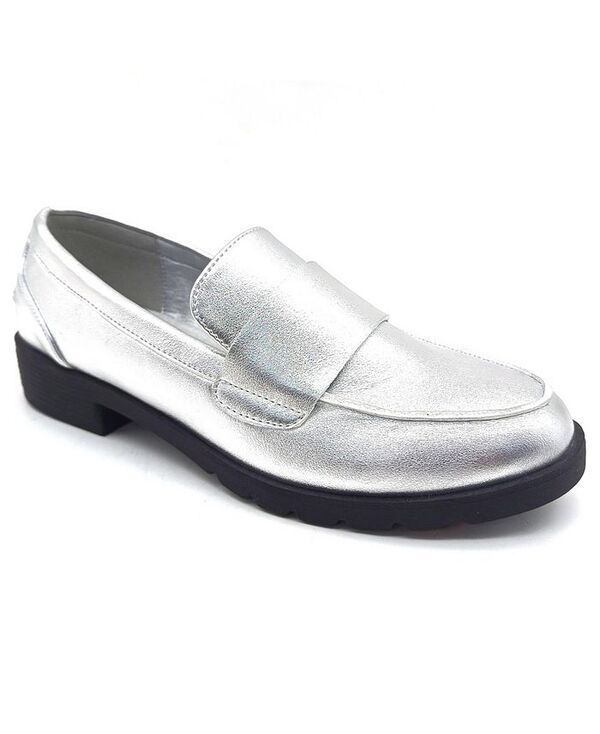 ケネスコール レディース シューズ パンプス ローファー Kenneth Cole Reaction Womens Fern Slip On Loafers Silver シルバー