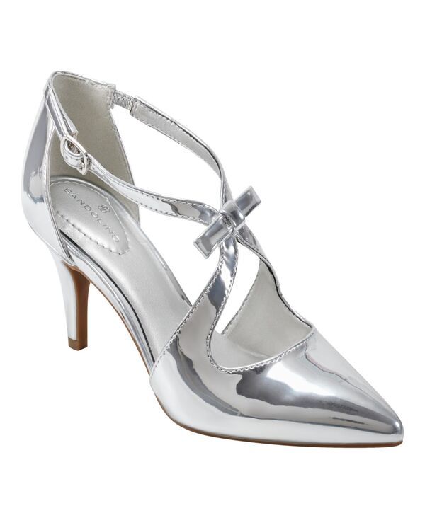 バンドリーノ レディース シューズ パンプス Bandolino Womens Zeffer Bow Detail Dress Pumps Silver Chrome Manmade シルバー