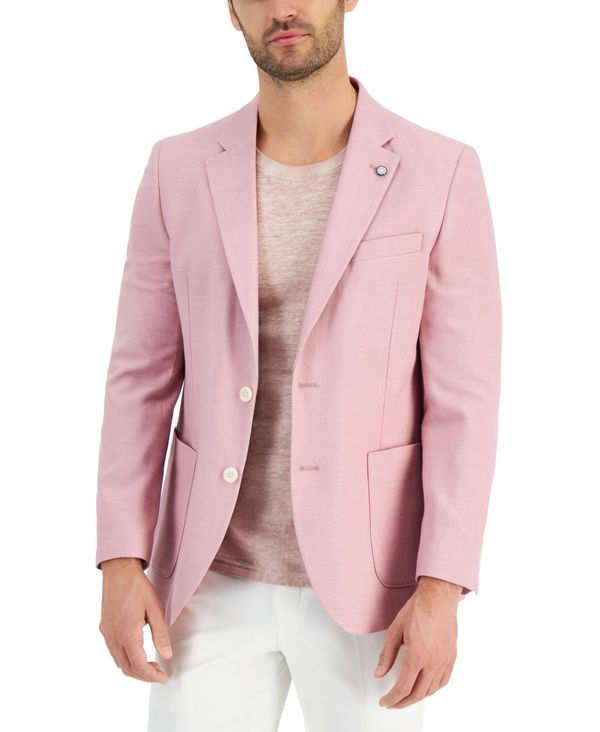 ナウティカ メンズ アウター ジャケット・ブルゾン コート Nautica Mens ModernFit Active Stretch Woven Solid Sport Coat Pink ピンク