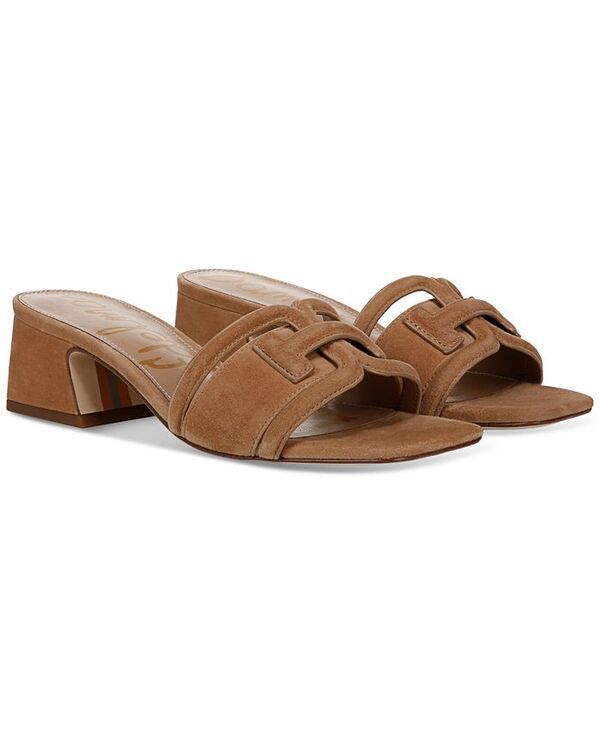 サムエデルマン レディース シューズ サンダル ヒール Sam Edelman Womens Waylon BlockHeel Slide Sandals Cyprus Tan Suede Leath