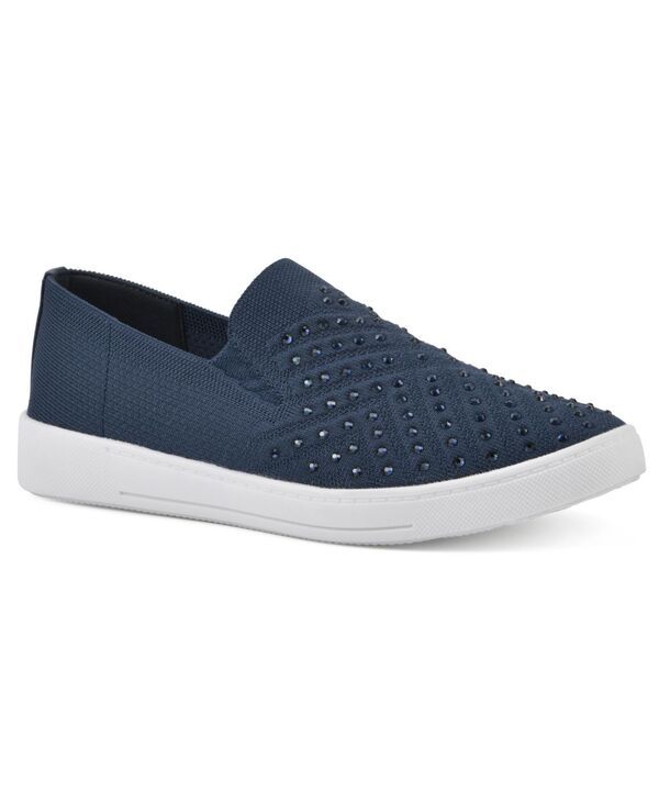 ホワイトマウンテン レディース シューズ スニーカー White Mountain Womens Upbring Slip On Sneakers Navy Fabric ネイビー