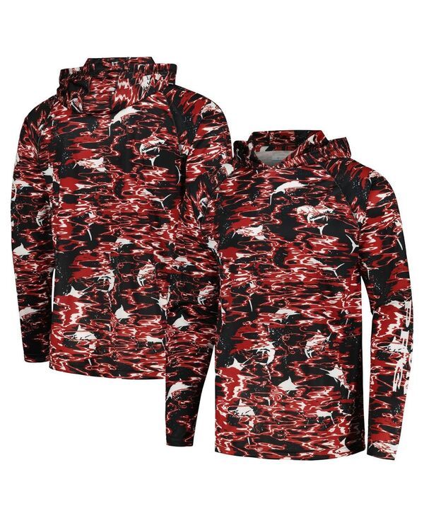 コロンビア メンズ トップス Tシャツ Columbia Mens Black Arkansas Razorbacks PFG Terminal Tackle OmniShade Rippled Lo 13,666円