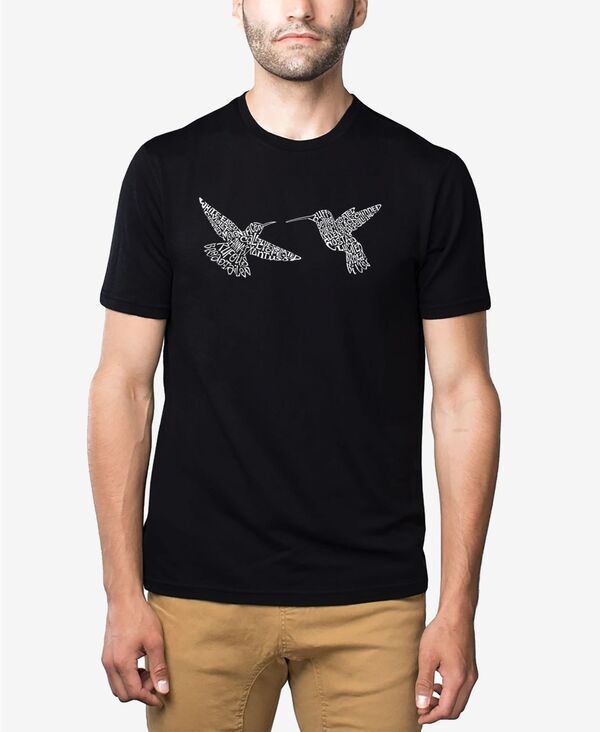 エルエーポップアート メンズ トップス Tシャツ LA Pop Art Mens Hummingbirds Premium Blend Word Art Tshirt Black ブラック 8,986円