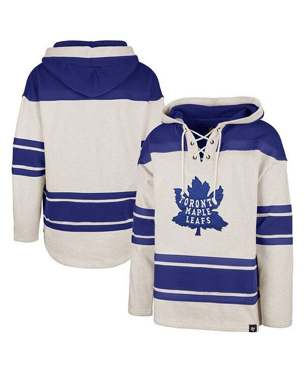 47 ブランド メンズ アウター パーカー・スウェット レース パーカー 47 Brand Mens Oatmeal Toronto Maple Leafs Rockaway LaceUp Pullo