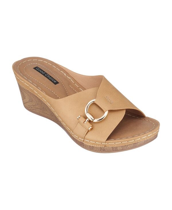 ジーシーシューズ レディース シューズ サンダル GC Shoes Womens Bay Wedge Sandals Tan タン