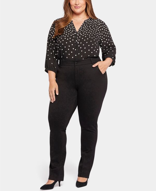 エヌワイディージェイ レディース ボトムス カジュアルパンツ プラスサイズ NYDJ Plusize Classic Trouser Pants Black ブラック