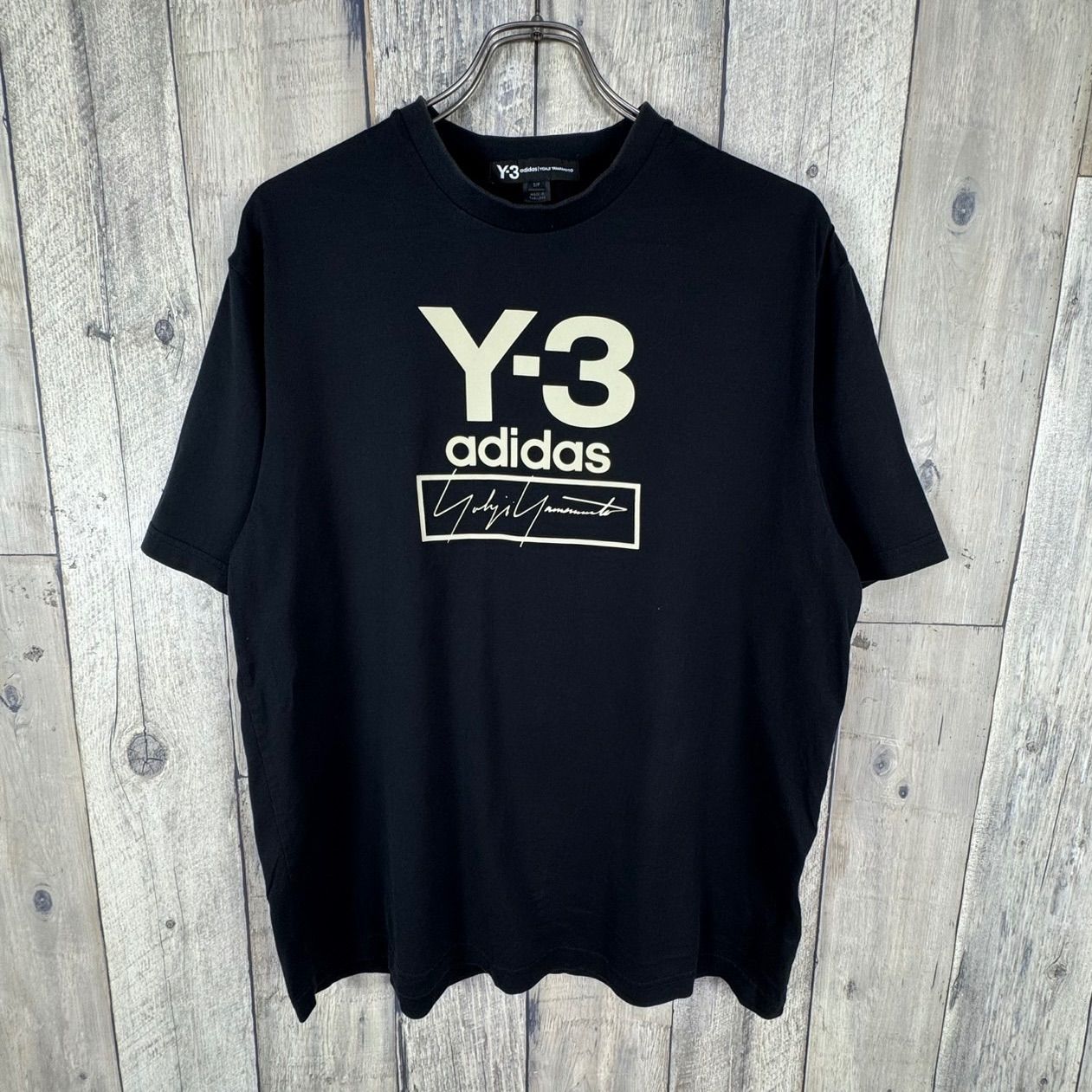 Y-3 adidas YOHJI YAMAMOTO ワイスリー アディダス ヨウジヤマモト ブラック 半袖 Tシャツ TEE メンズ S サイズ