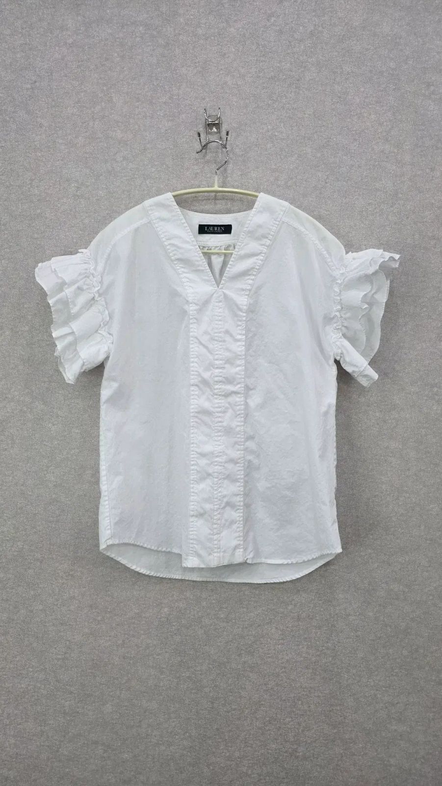 ローレン ラルフローレン フリル 半袖 ブラウス LAUREN RALPH LAUREN