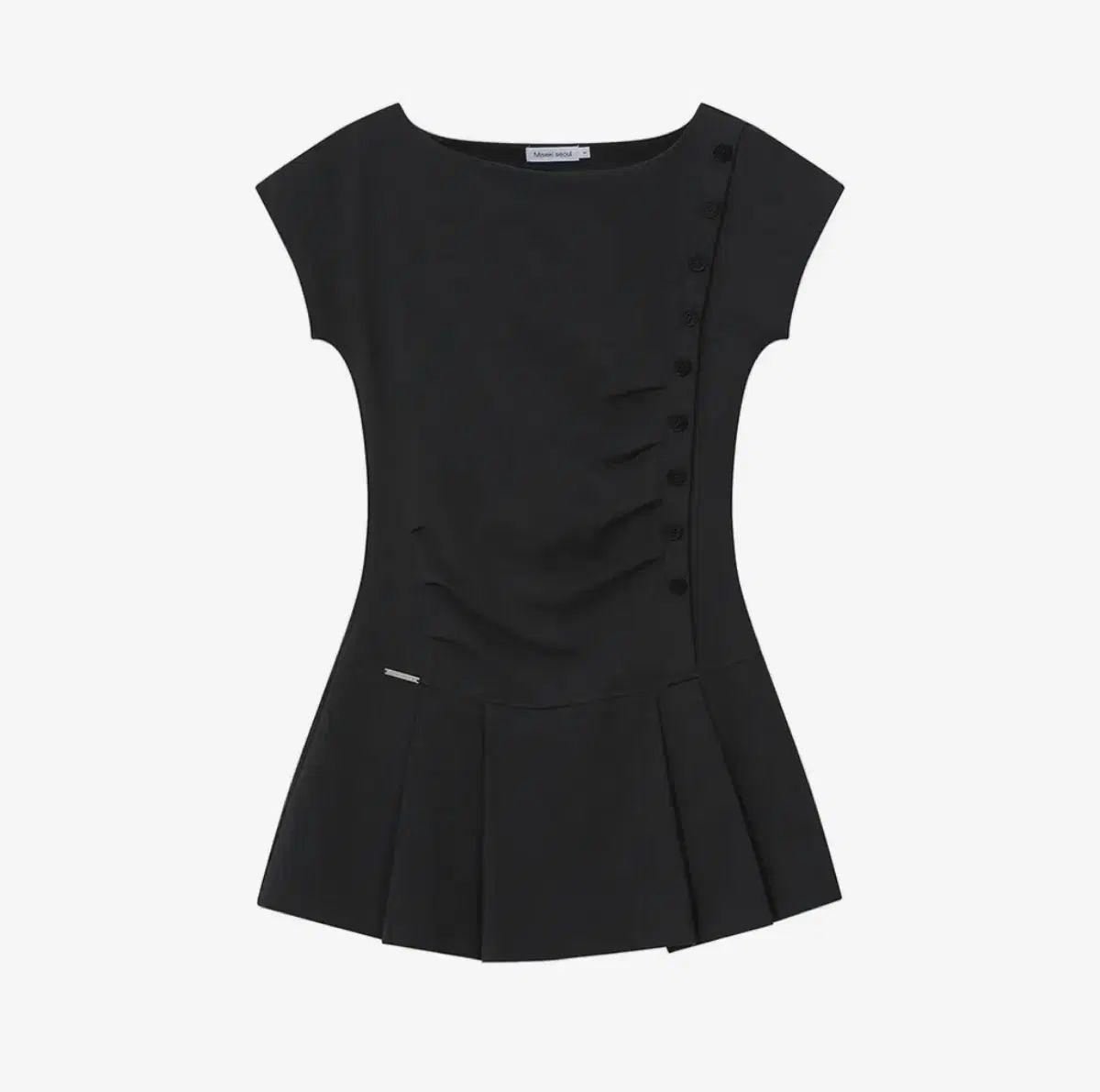ミセキ ソウル Pleats button mini onepiece BLACK