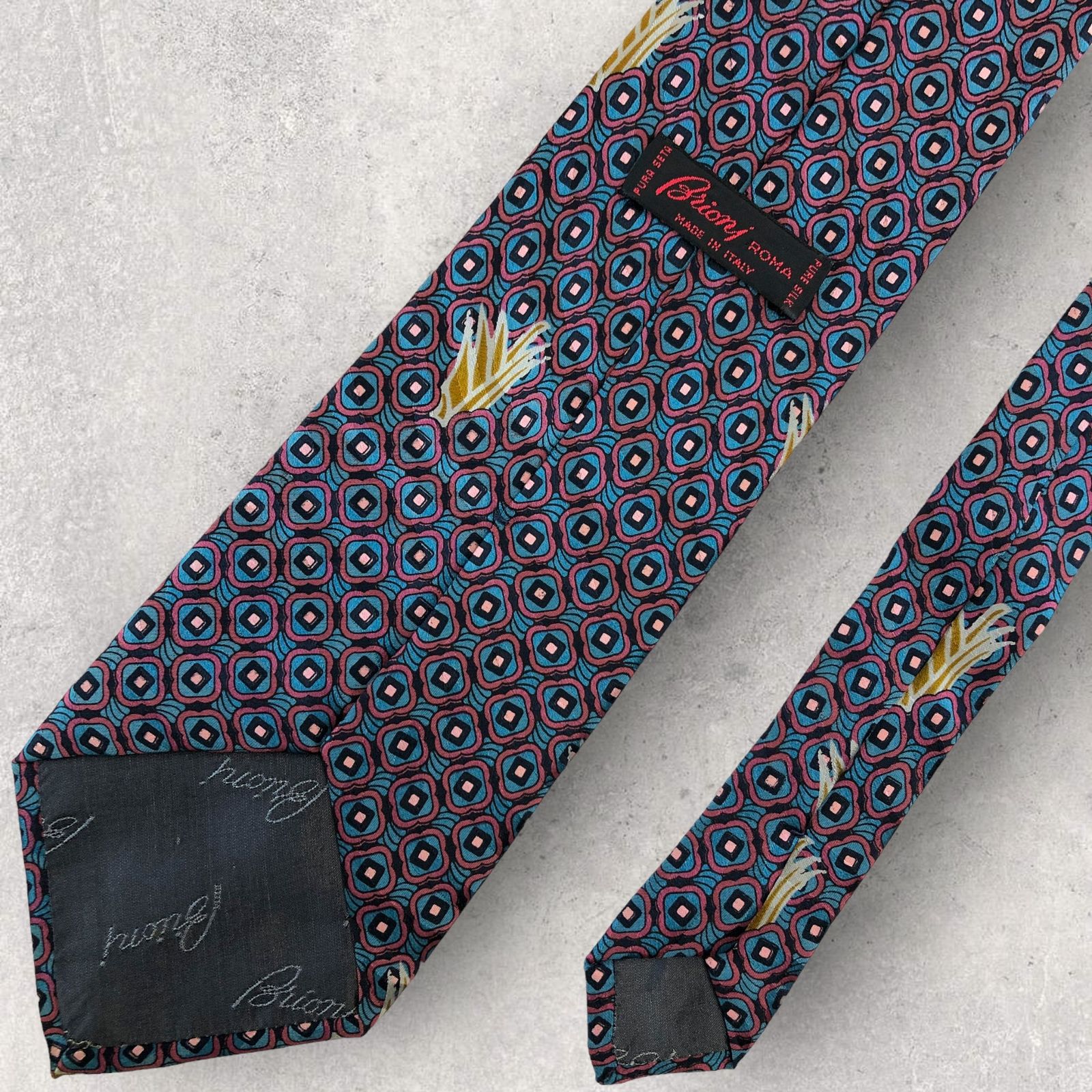 5231】良品！Brioni ブリオーニ ネクタイ パープル×水色系 - メルカリ