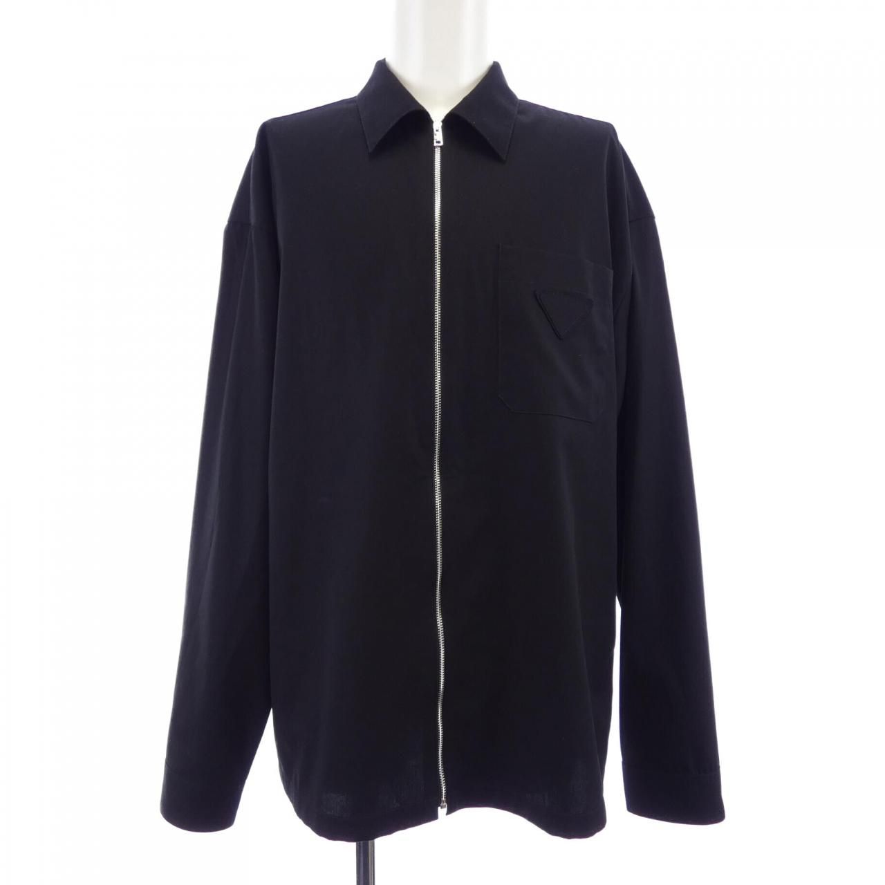 プラダ PRADA ジッパーシャツ トライアングルロゴ SC855 SOOO 19AM シャツ