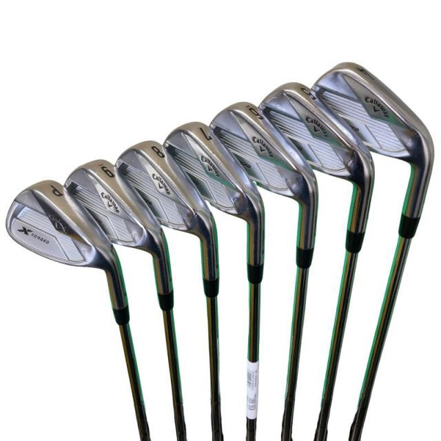 【中古】 キャロウェイ X FORGED(2018) 8S アイアンセット IR 純正特注シャフト (フレックスX) メンズ 男性用 右利き 右用 Dランク ゴルフクラブ