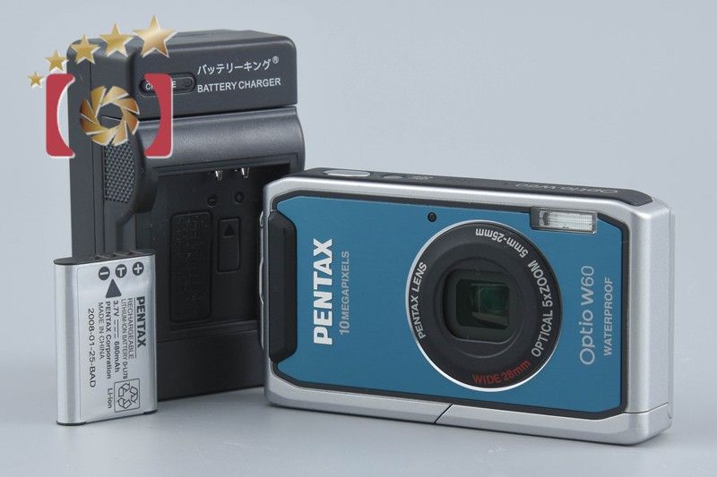 中古】PENTAX ペンタックス Optio W60 オーシャンブルー コンパクト