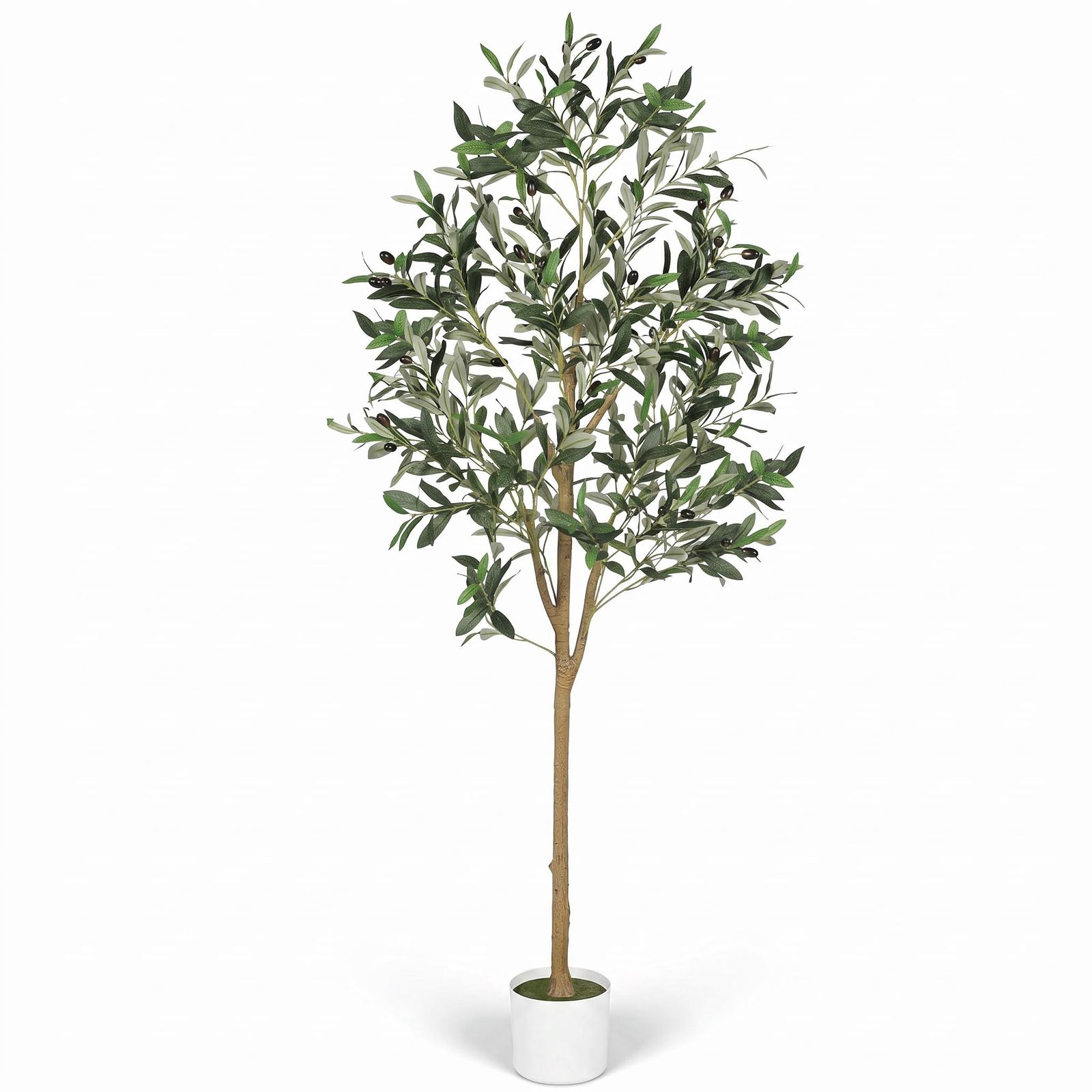 FEELEAD フェイクオリーブの木 【高さ152cm】人工観葉植物 フェイクグリーン 光触媒 消臭対応 室内用 観葉樹 造花 インテリアグリーン おしゃれ 鉢付き 水やり不要 リビングや玄関 オフィス装飾にも最適ｍａ