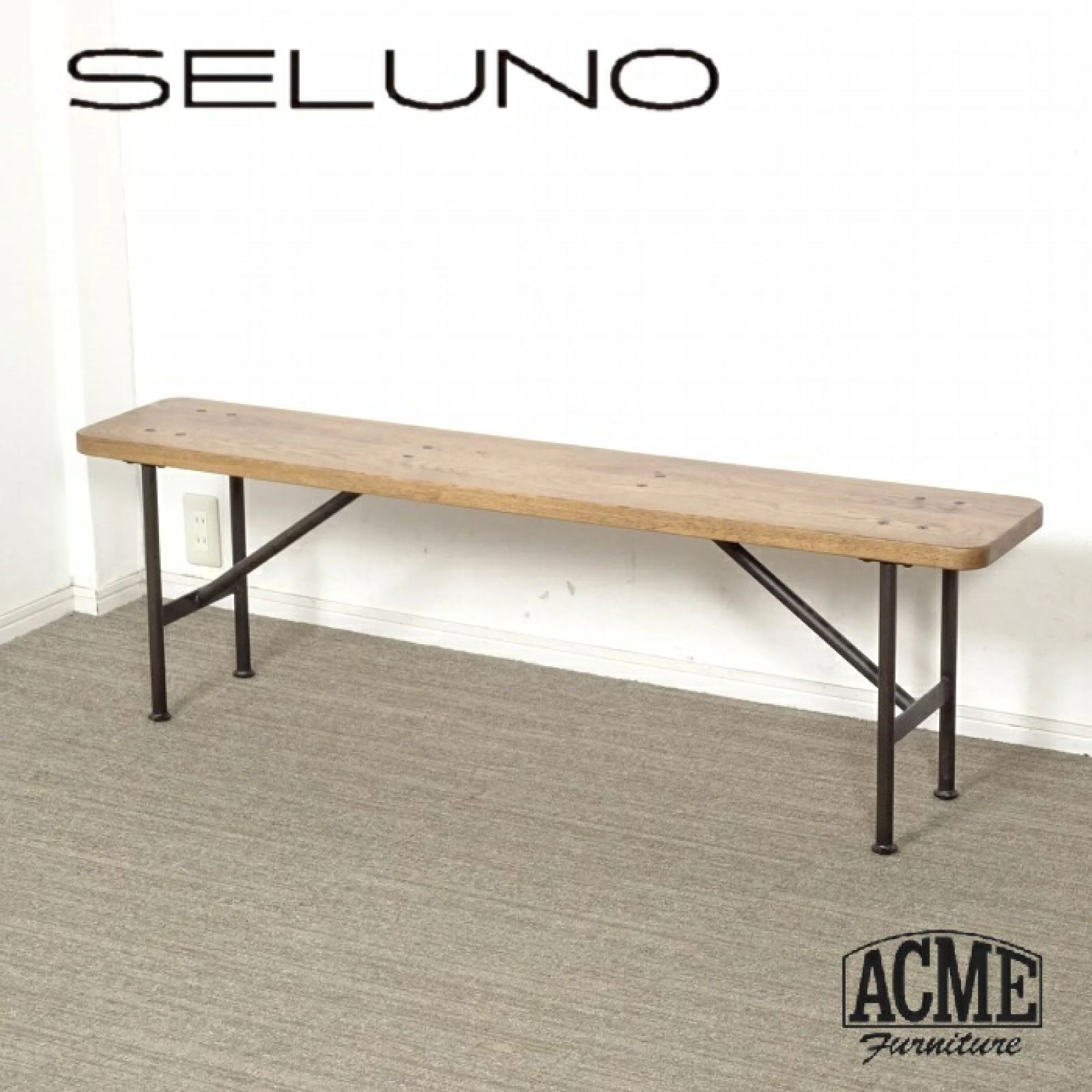 ◾︎SELUNO◾︎ 【展示良品】ACME Furniture アクメファニチャー BRIGHTON / ブライトン ベンチ W1400 / オーク無垢材 5万 x663