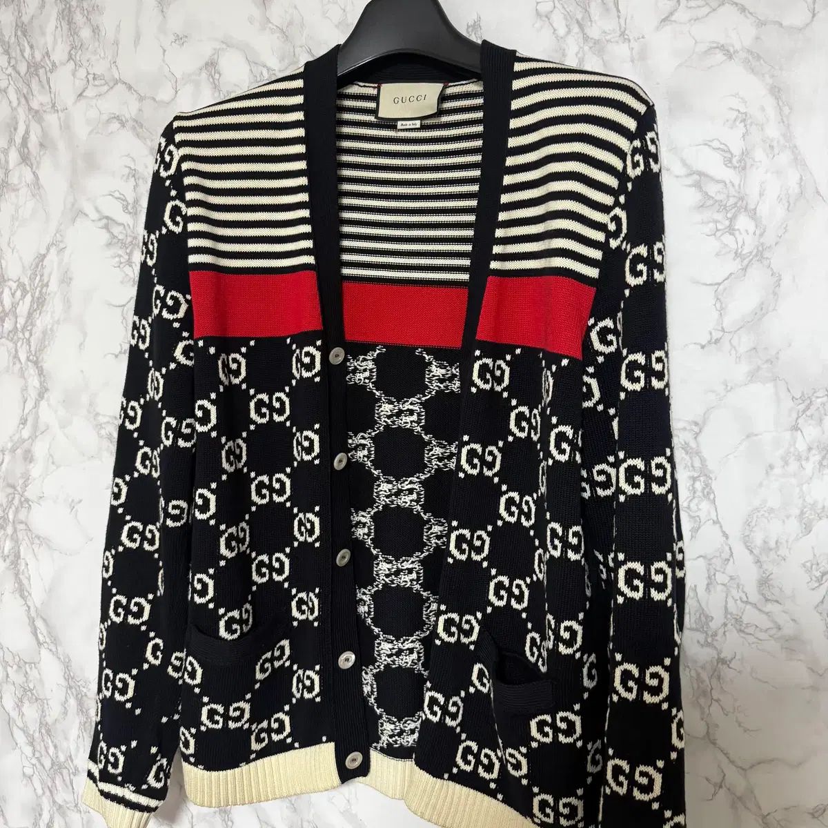 M グッチ スライプ カーディガン