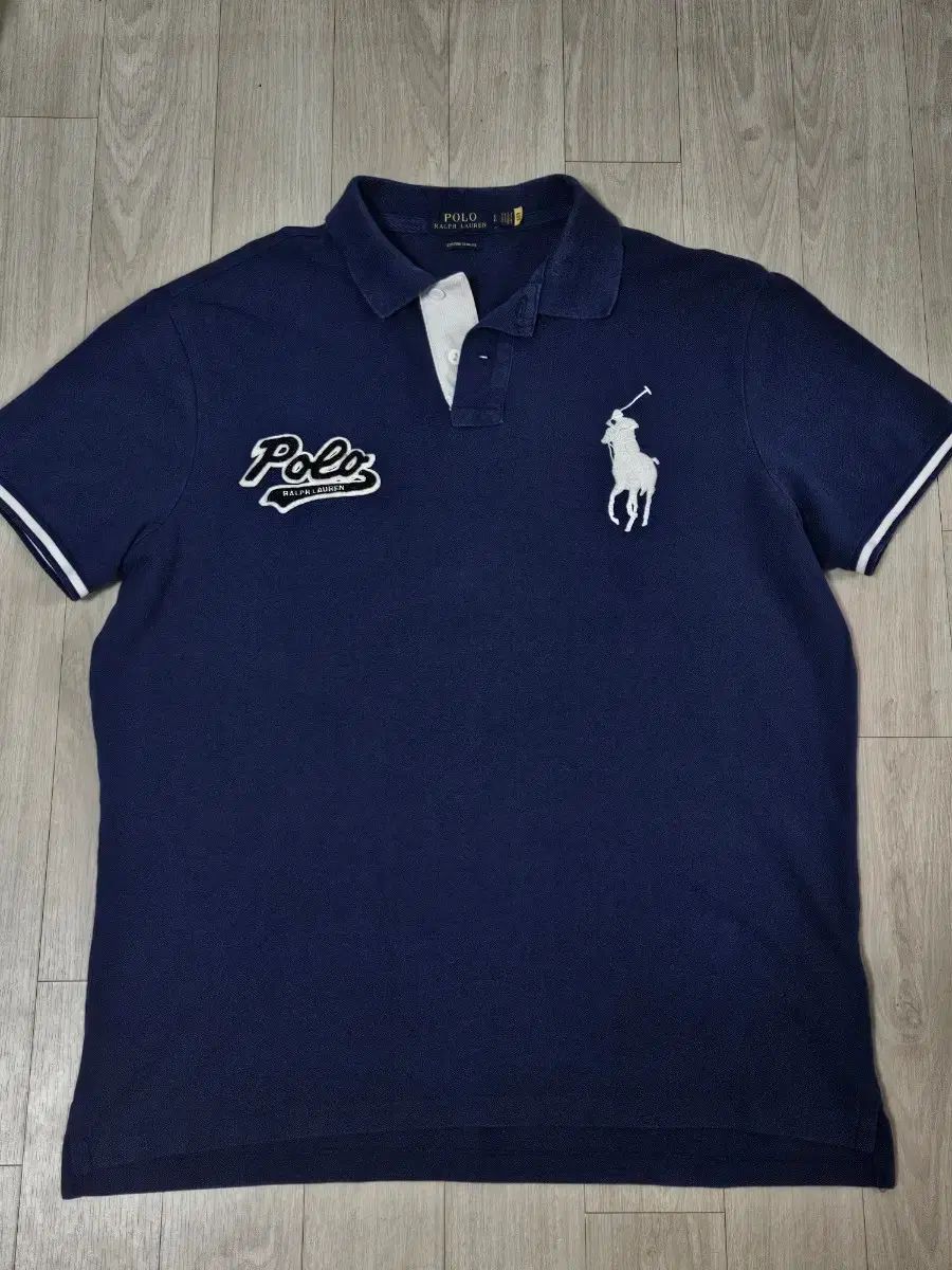 ポロラルフローレン ネイビー ビックポニー 半袖 カラーTシャツ