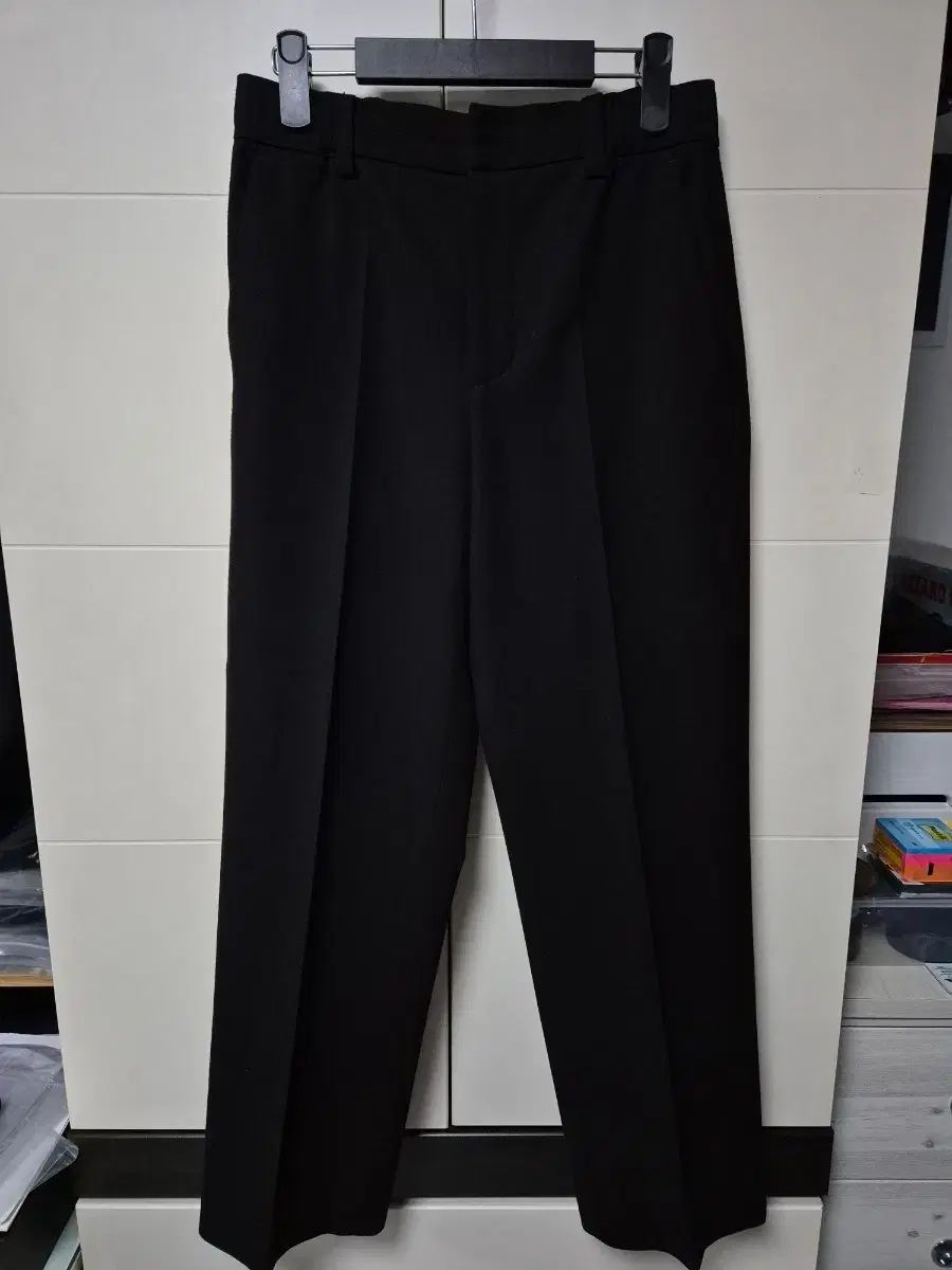 (78) SYSTEM homme ブラック ワイド 밴딩 スラックス